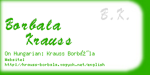 borbala krauss business card
